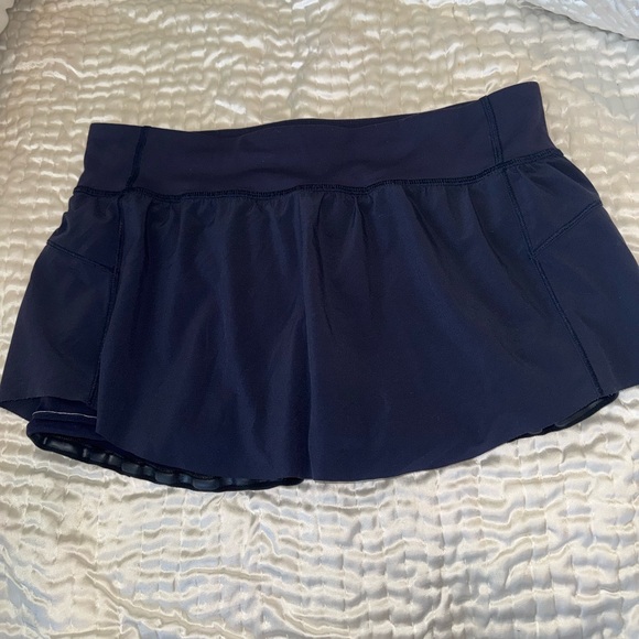 Lululemon Final Lap Skirt Skort built in shorts midnight navy blue 8 - Picture 11 of 11